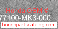 Honda 77100-MK3-000 genuine part number image