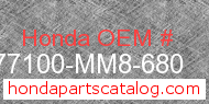 Honda 77100-MM8-680 genuine part number image