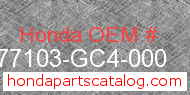Honda 77103-GC4-000 genuine part number image