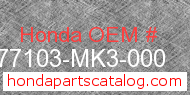Honda 77103-MK3-000 genuine part number image