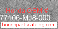 Honda 77106-MJ8-000 genuine part number image