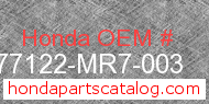 Honda 77122-MR7-003 genuine part number image