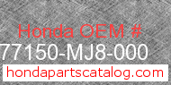 Honda 77150-MJ8-000 genuine part number image