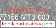 Honda 77156-MT3-000 genuine part number image