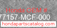 Honda 77157-MCF-000 genuine part number image