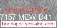 Honda 77157-MEW-D41 genuine part number image