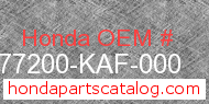 Honda 77200-KAF-000 genuine part number image