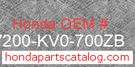 Honda 77200-KV0-700ZB genuine part number image