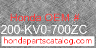 Honda 77200-KV0-700ZC genuine part number image