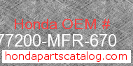 Honda 77200-MFR-670 genuine part number image