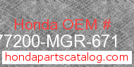 Honda 77200-MGR-671 genuine part number image