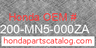 Honda 77200-MN5-000ZA genuine part number image