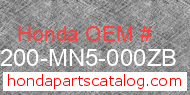 Honda 77200-MN5-000ZB genuine part number image