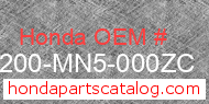 Honda 77200-MN5-000ZC genuine part number image