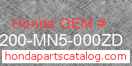 Honda 77200-MN5-000ZD genuine part number image