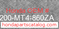 Honda 77200-MT4-860ZA genuine part number image