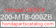 Honda 77200-MT8-000ZB genuine part number image