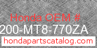 Honda 77200-MT8-770ZA genuine part number image