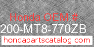 Honda 77200-MT8-770ZB genuine part number image