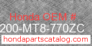 Honda 77200-MT8-770ZC genuine part number image