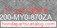 Honda 77200-MY0-870ZA genuine part number image