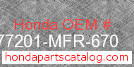 Honda 77201-MFR-670 genuine part number image
