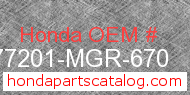 Honda 77201-MGR-670 genuine part number image