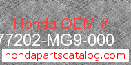 Honda 77202-MG9-000 genuine part number image