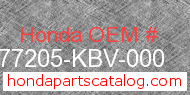 Honda 77205-KBV-000 genuine part number image