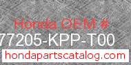 Honda 77205-KPP-T00 genuine part number image