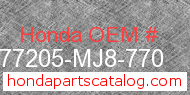 Honda 77205-MJ8-770 genuine part number image