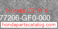 Honda 77206-GF0-000 genuine part number image