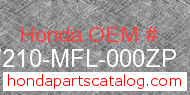 Honda 77210-MFL-000ZP genuine part number image