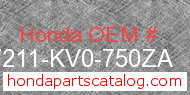 Honda 77211-KV0-750ZA genuine part number image