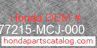 Honda 77215-MCJ-000 genuine part number image