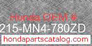 Honda 77215-MN4-780ZD genuine part number image