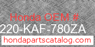 Honda 77220-KAF-780ZA genuine part number image