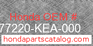 Honda 77220-KEA-000 genuine part number image