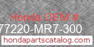 Honda 77220-MR7-300 genuine part number image