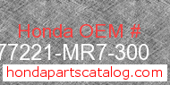 Honda 77221-MR7-300 genuine part number image