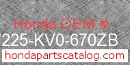 Honda 77225-KV0-670ZB genuine part number image