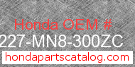 Honda 77227-MN8-300ZC genuine part number image