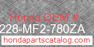 Honda 77228-MF2-780ZA genuine part number image
