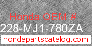 Honda 77228-MJ1-780ZA genuine part number image