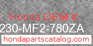 Honda 77230-MF2-780ZA genuine part number image