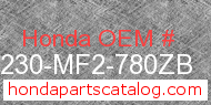 Honda 77230-MF2-780ZB genuine part number image