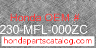 Honda 77230-MFL-000ZC genuine part number image