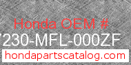 Honda 77230-MFL-000ZF genuine part number image