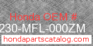 Honda 77230-MFL-000ZM genuine part number image