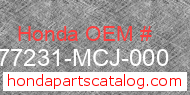 Honda 77231-MCJ-000 genuine part number image